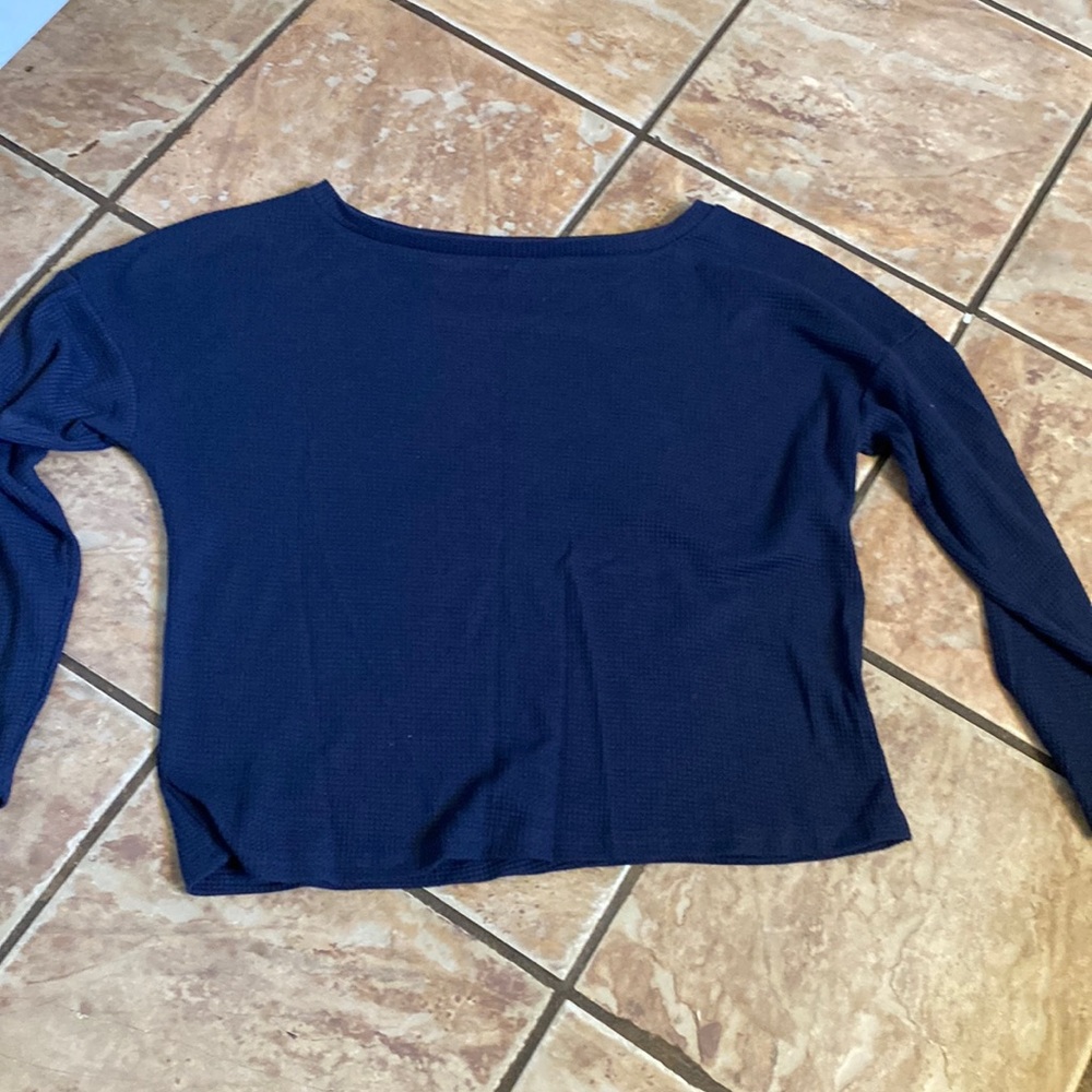 Waffle knot off shoulder top.